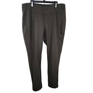 J Jill Womens Leggings Pants Size 3X Ponte Knit Pull On High Rise Green Slimming